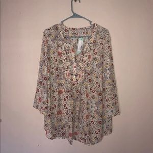 Floral Blouse - 1X